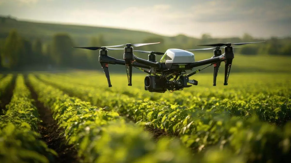 Un drone utilizzato in agricoltura 4.0.