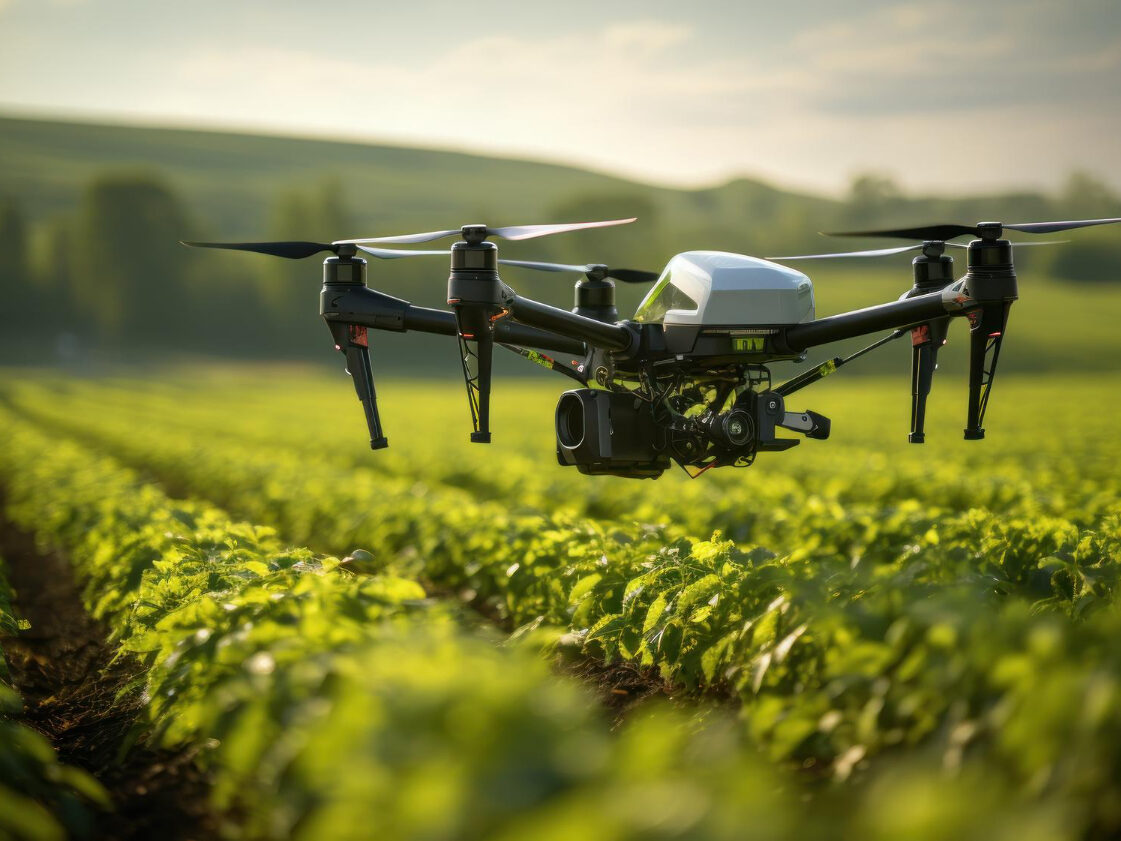 Un drone utilizzato in agricoltura 4.0.